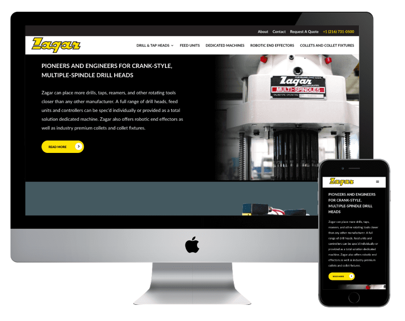 industrial manufacturing website design