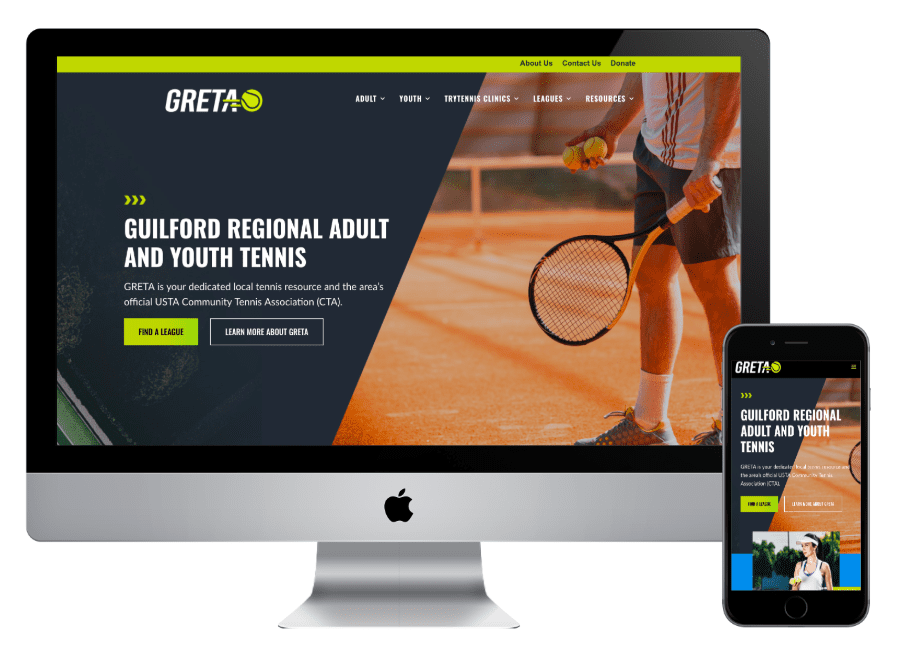 GRETA Local Guilford USTA Website Redesign