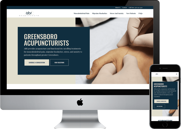 acupuncture website design greensboro
