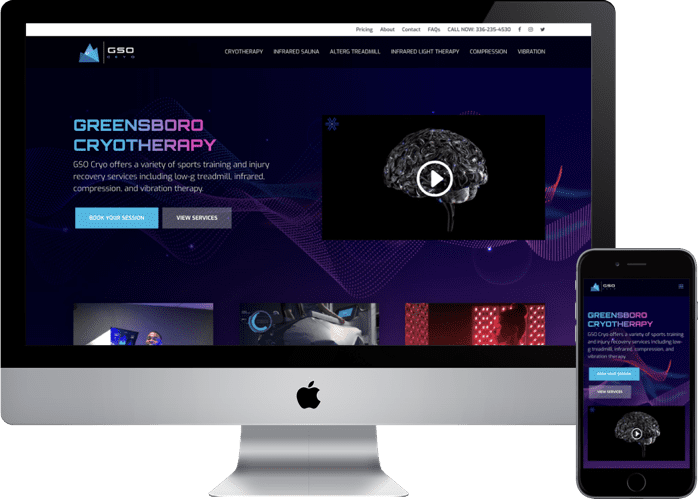 GSO Cryo Cool New Website Design