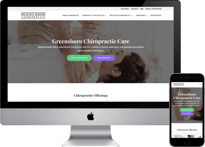 Healing Hands Chiropractic Website Redesign