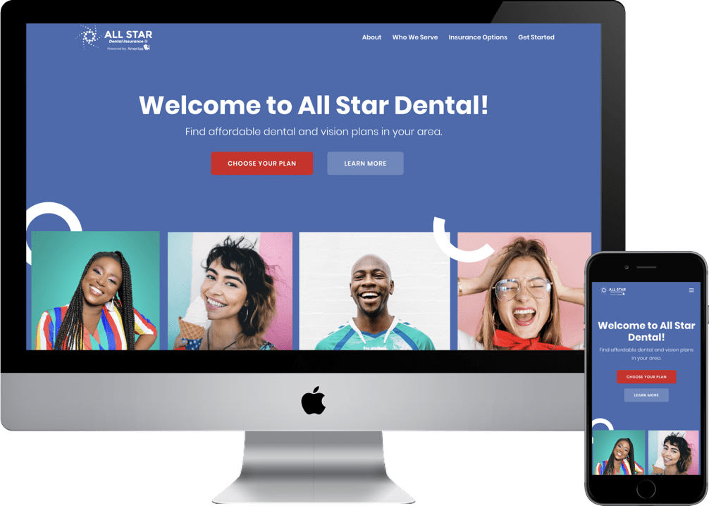 dental insurance website design and marketing