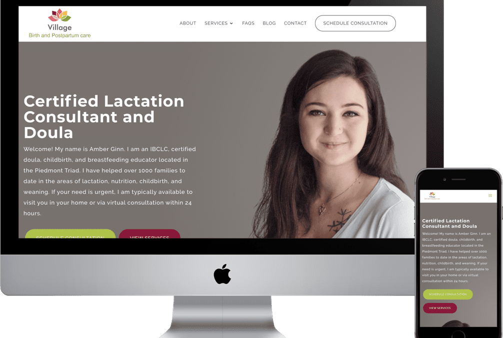 Lactation Consultant and Doula Website Design