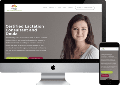 Lactation Consultant and Doula Website Design