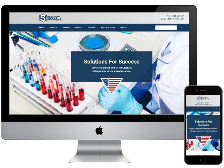 contract manufacturing website design