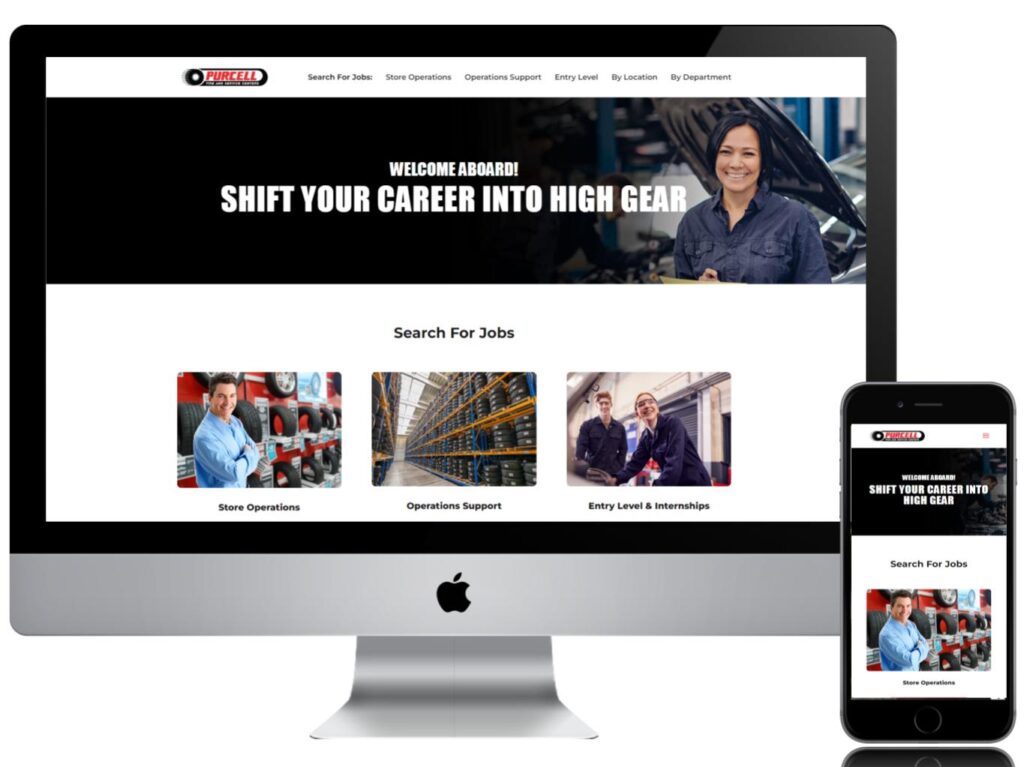Purcell Tire Careers Website Design & Paylocity Integration