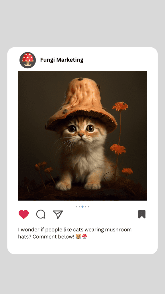 I wonder if people like cats wearing mushroom hats