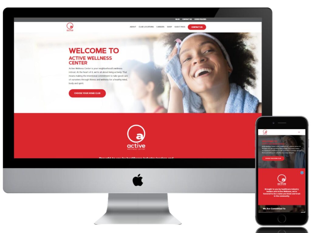 Active Wellness Center's website design