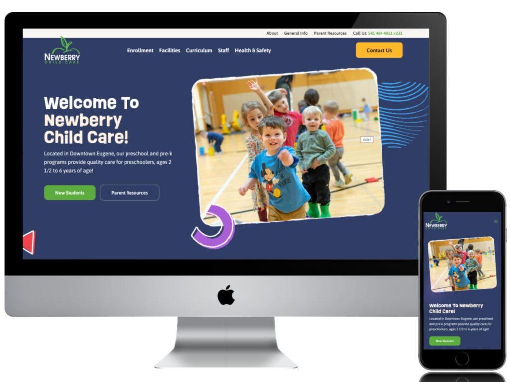 Newberry Child Care's website design