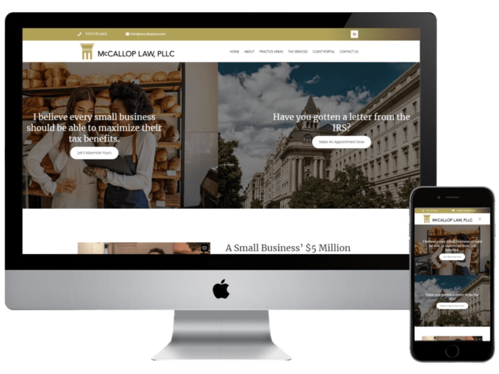 McCallop Law Website Redesign