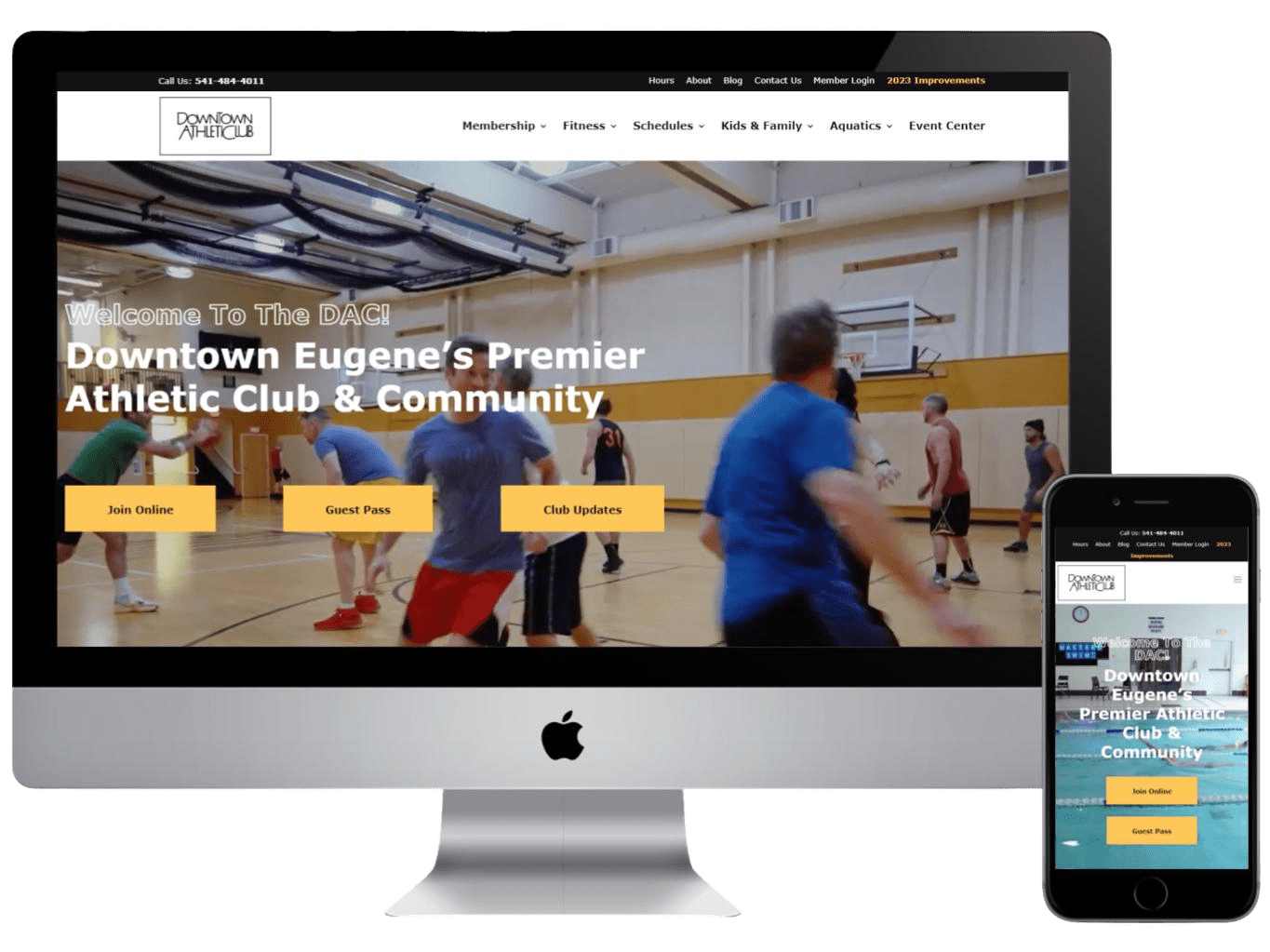 downtown athletic club website redesign