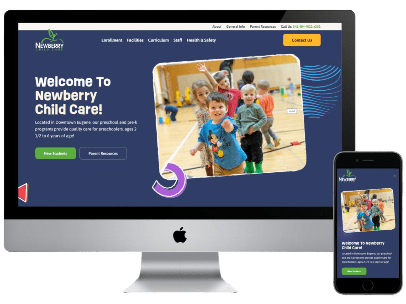 Newberry Child Care's Informative Website Design