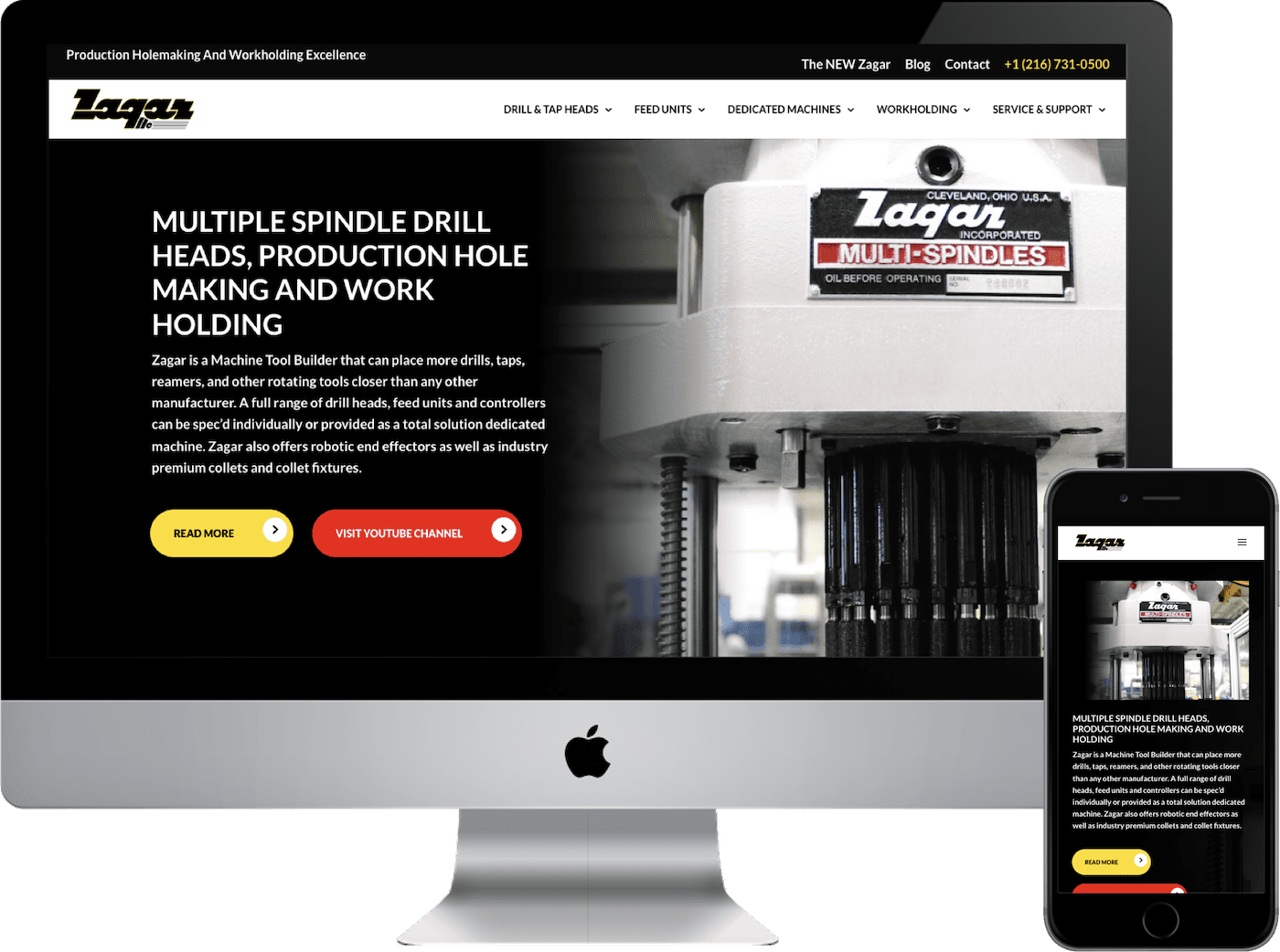 industrial manufacturer new website design