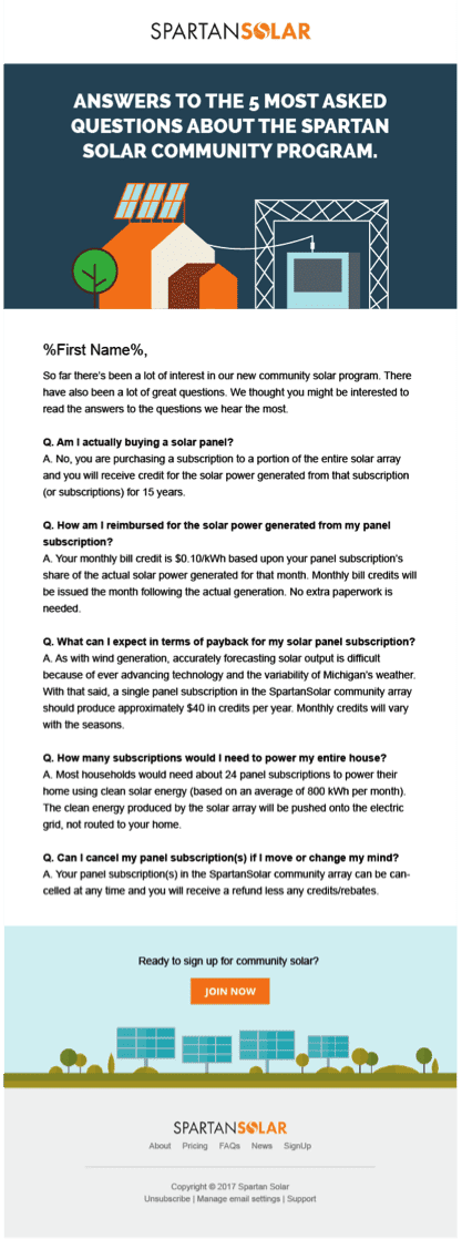 solar company welcome series