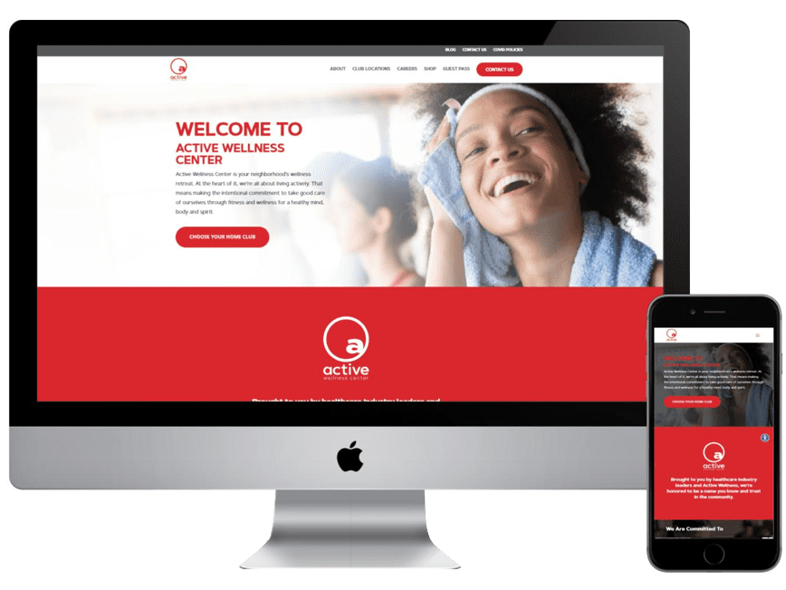 active wellness custom website design